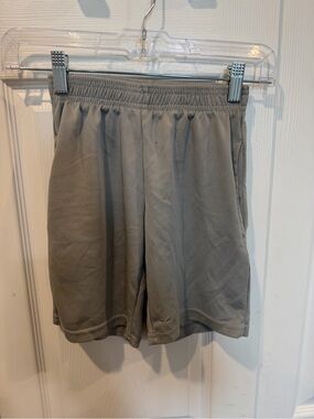Real Essentials Light Gray Mens Athletic Shorts - Casual Pull-On Style